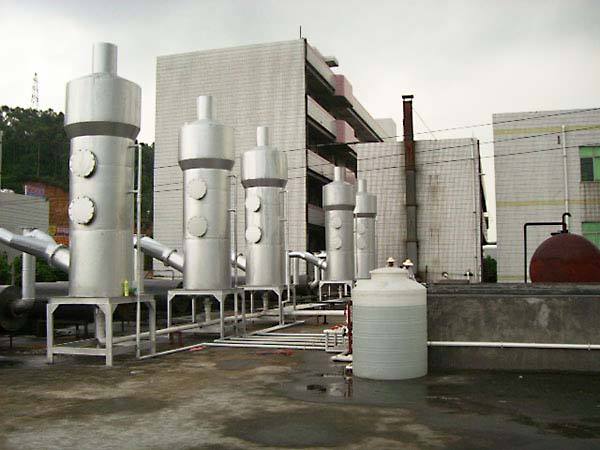 發電機尾氣淨化不鏽鋼堿性噴淋塔